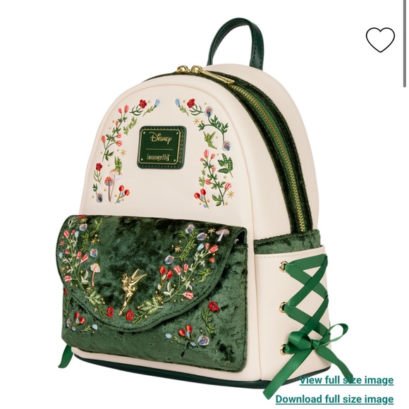 Loungefly Peter Pan Tinker Bell Exclusive Floral Mini Backpack main image 6
